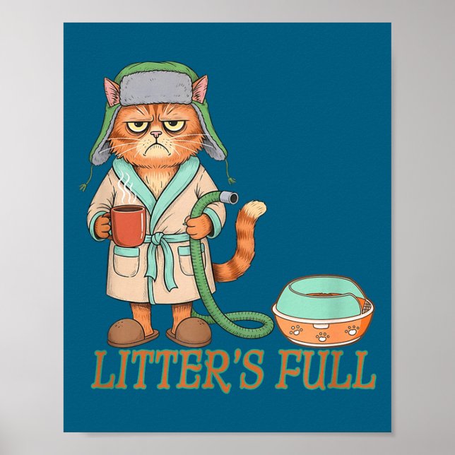Litters Full Funny Cat Lovers Christmas Funny Gift Poster (Framsidan)