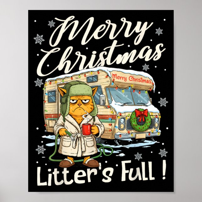 Litter's Full Funny Cat Parody Outfit Sarcastic Ch Poster (Framsidan)