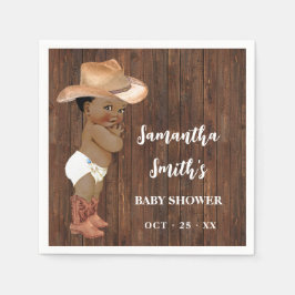 Little AA Cowboy Western Baby Shower Party Decor Pappersservett