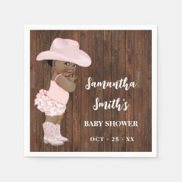 Little AA Cowgirl Western Baby Shower Party Decor Pappersservett