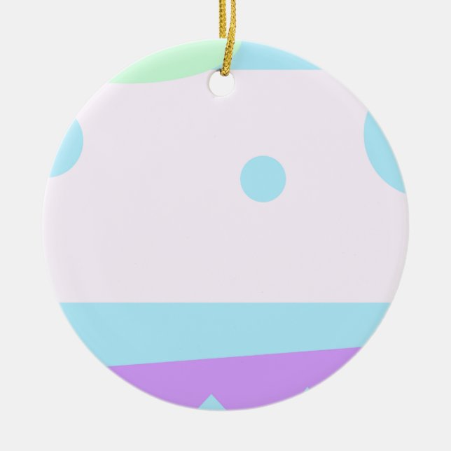 Little Abstrakt Monster - Julgransprydnad Keramik (Framsidan)