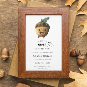 Little acorn - Fall Baby-dusch Inbjudningar