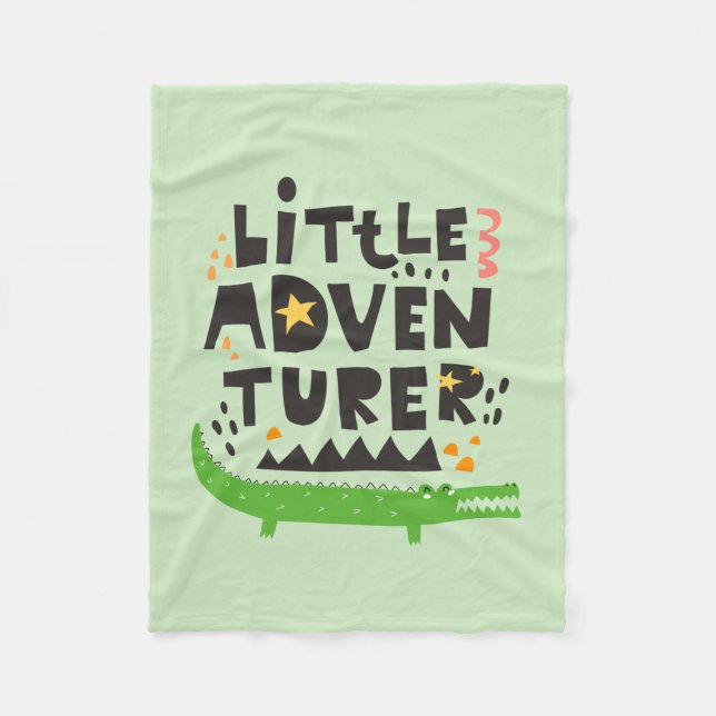 Little Adventurer Alligator Fleecefilt (Framsidan)