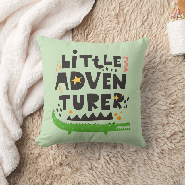 Little Adventurer Alligator Kudde (Filt)