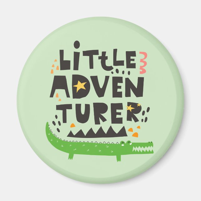 Little Adventurer Alligator Magnet (Framsidan)