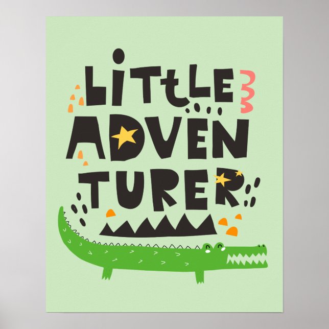 Little Adventurer Alligator Poster (Framsidan)
