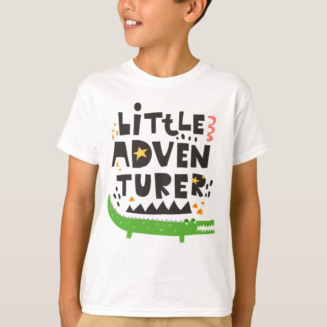 Little Adventurer Alligator T Shirt (Framsida)