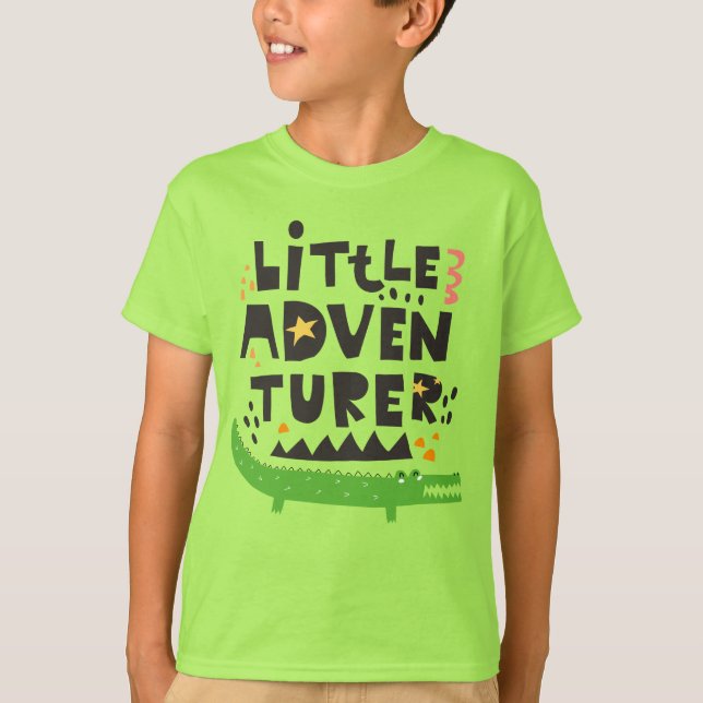 Little Adventurer Alligator T Shirt (Framsida)