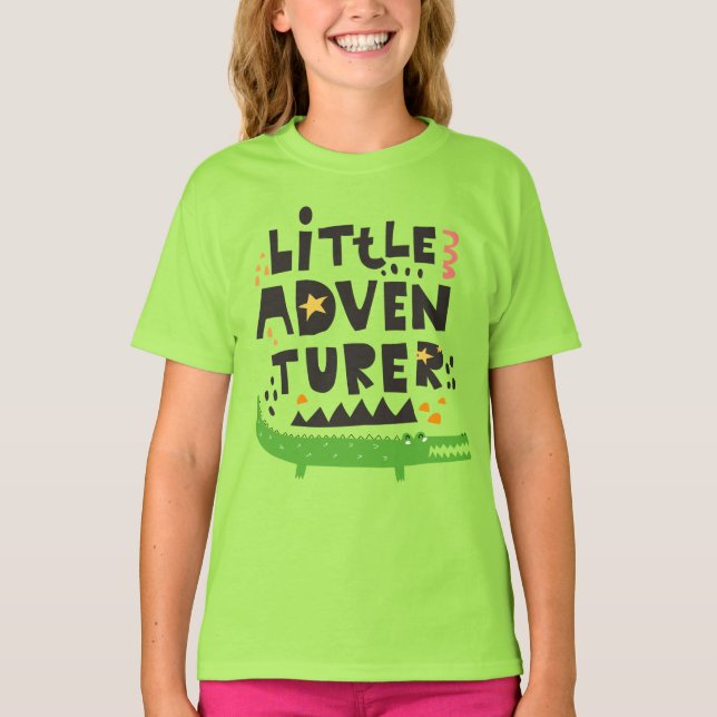 Little Adventurer Alligator T Shirt (Framsida)