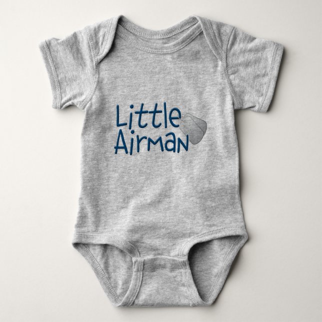 Little Airman - Militära Baby T-shirt (Framsida)