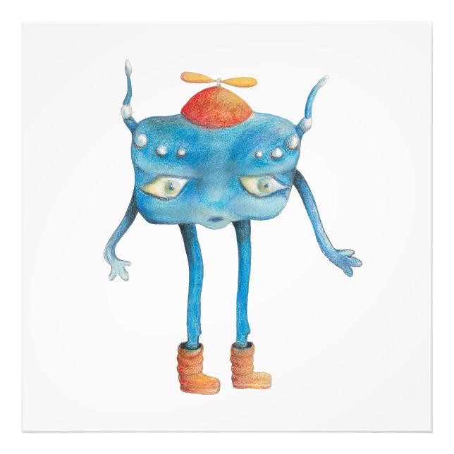 Little Alien Pi Fototryck (Framsidan)