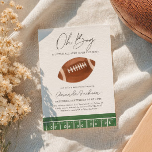 Little All Star Football Baby Shower Inbjudningar