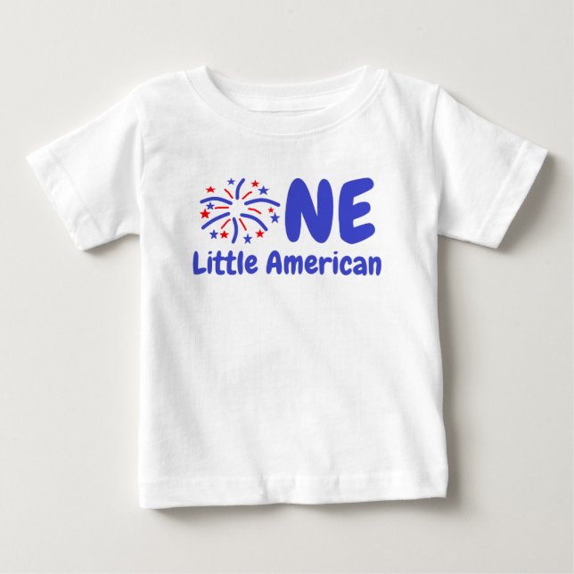 Little American 1st Birthday Baby T-Shirt (Framsida)
