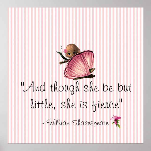 Little and Fierce Shakespeare Rosa Rand Poster (Framsidan)