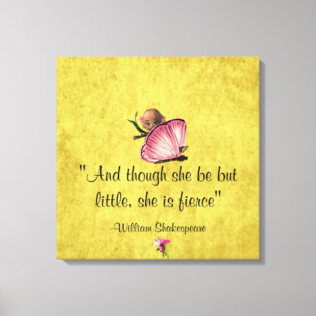 Little and Fierce Shakespeare Wrapped Canvas (Framsida)