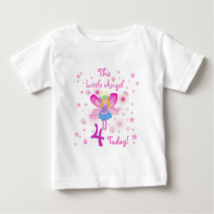 Little Angel 4e födelsedagen T-shirts och Gifts