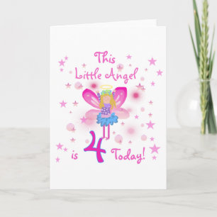 Little Angel 4e födelsedagen T-shirts och Gifts Kort