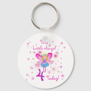 Little Angel 4e födelsedagen T-shirts och Gifts Nyckelring