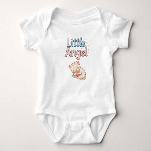 Little Angel Baby cat T Shirt (Framsida)