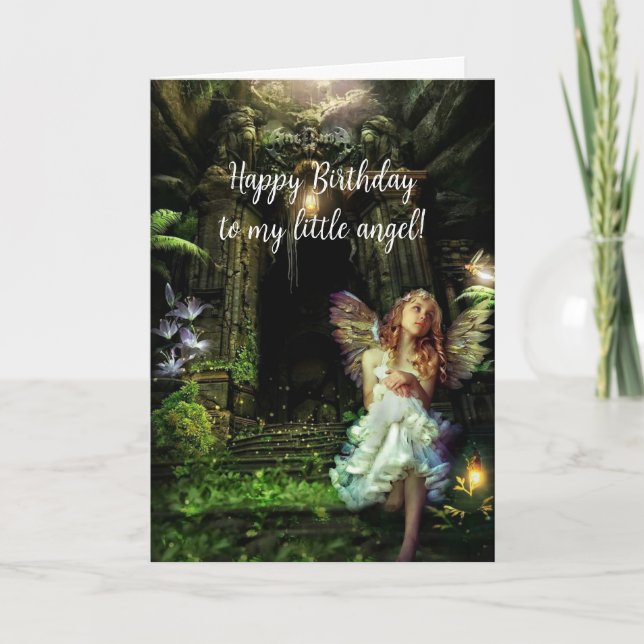 LITTLE ANGEL BIRTHDAY CARD TACK KORT (Framsida)