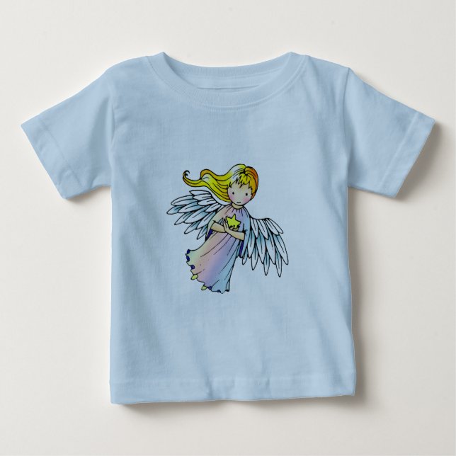 Little Angel Holding Star Onsie Infant T-Shirt (Framsida)