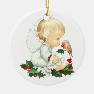 Little Angel-julprydnad Julgransprydnad Keramik