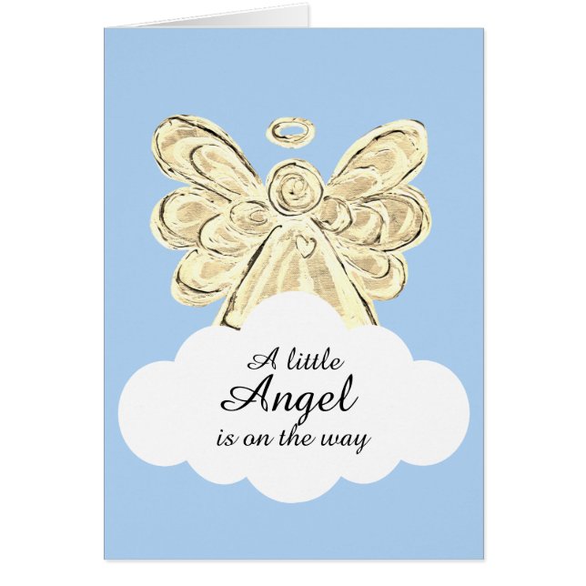 Little Angel på Way Baby Shower Card Hälsningskort (Framsidan)
