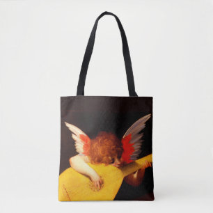 LITTLE ANGEL PLAYING LUTE Music Skapar Cherub Tygkasse