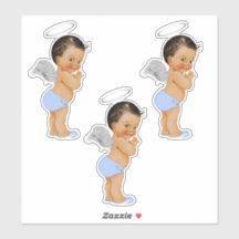 Little Angel Pojke Light Blue Silver Vingar Halo