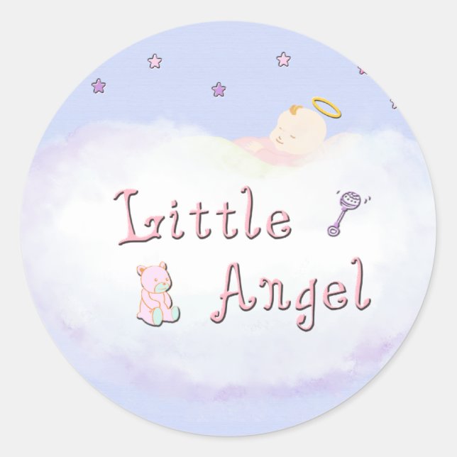 Little Angel Stickers Runt Klistermärke (Framsida)