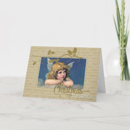 Little Angel Vintage jul Blessings Helgkort