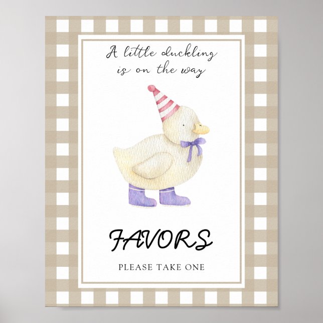 Little Anka Baby dusch Favors Poster (Framsidan)