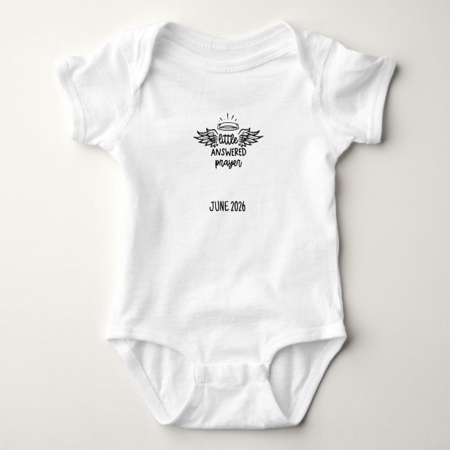 Little Answered Prayer - zwangerschapsaankondiging T Shirt (Framsida)