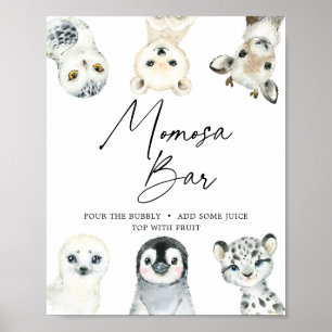 Little Arktis Baby Shower Mimosa Pub-tecken Poster
