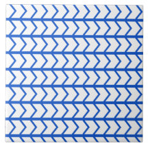 Little Art Deco Chevrons in Blue Tile
