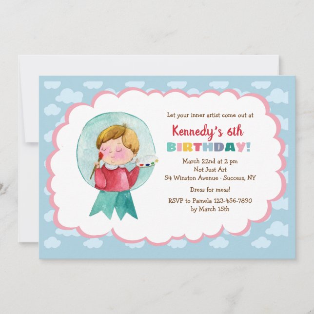Little Artist-inbjudan Inbjudningar (Framsida)