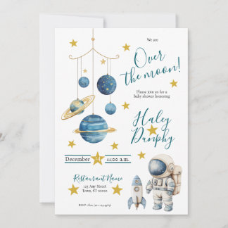 Little Astronaut Baby Shower Invitation Inbjudningar