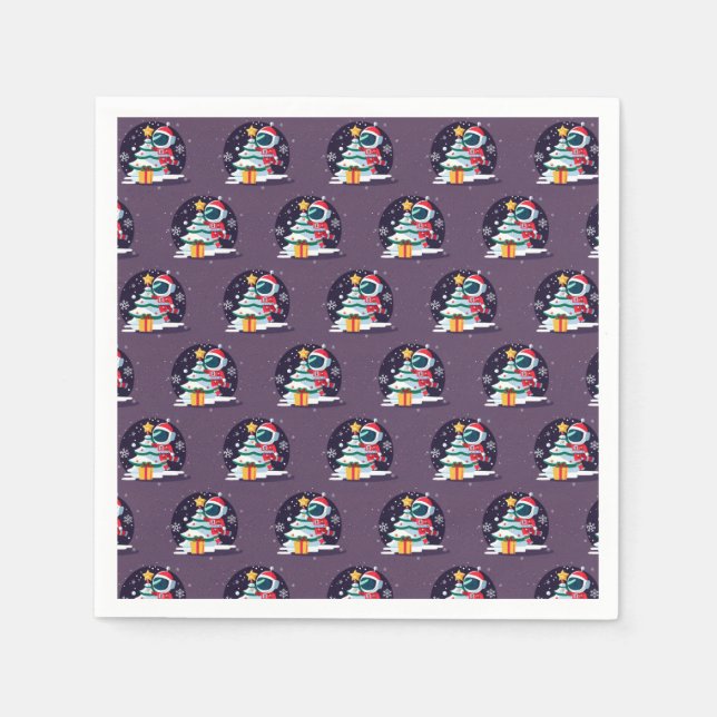 Little Astronaut Decorating Julgran Pappersservett (Framsidan)