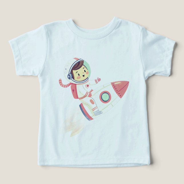 Little Astronaut – Dreamy Space Explorer Kid  T Shirt (Design Framsida)