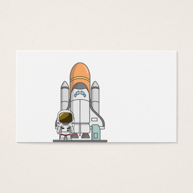 Little Astronaut & Spacesship Visitkort (Framsidan)