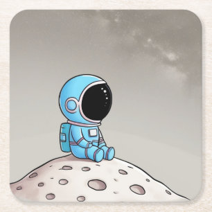 Little astronaut underlägg papper kvadrat