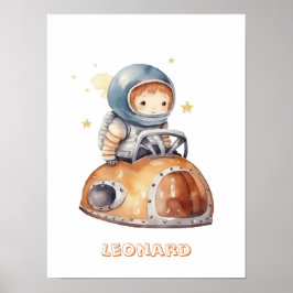 Little Astronaut's Car Anpassade Poster