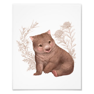 Little Aussie Friends - Wombat Fototryck