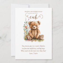 Little Baby Bear Unge Mors dag Inbjudningar