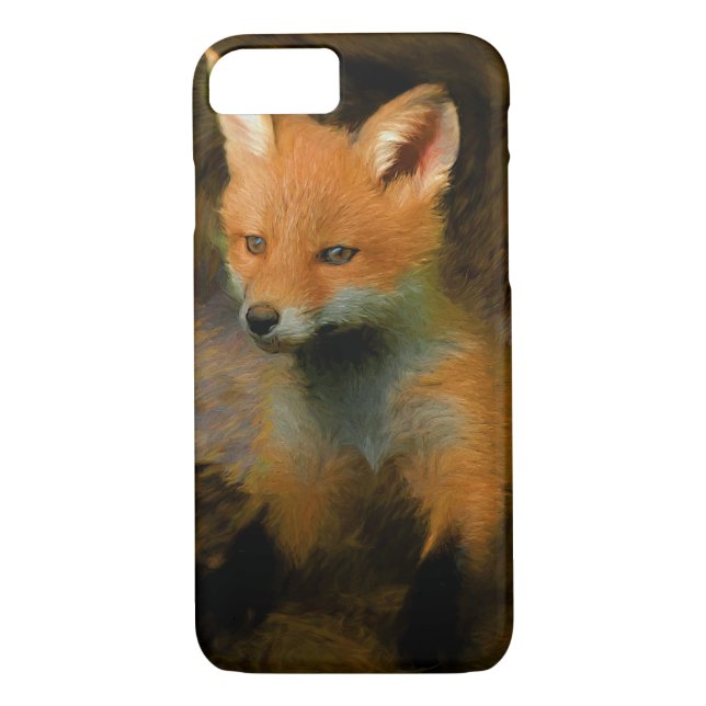 Little Baby Fox Unge Porträtt Case-Mate iPhone Skal (Baksida)