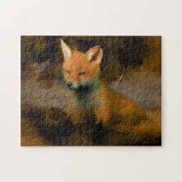 Little Baby Fox Unge Porträtt Pussel