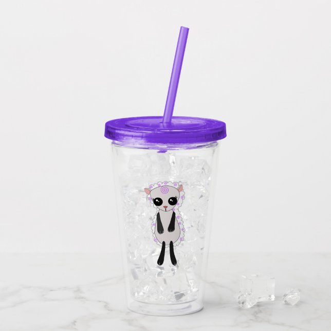 Little Baby Lamb Acrylic Tumbler Take Away Mugg (Baksida Ice)