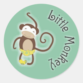 Little Baby Monkey Sticker 1,5 tum Runt Klistermärke