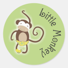 Little Baby Monkey Sticker 1,5 tum Runt Klistermärke