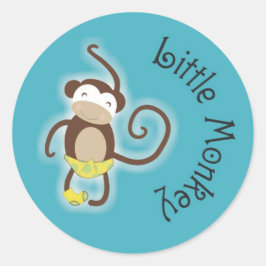 Little Baby Monkey Sticker 3" Runt Klistermärke
